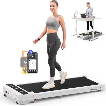 MERACH Walking Pad, Quiet under Desk Treadmill, Small Treadmill for Home & Office, 2 in 1 Quiet Portable Mini Treadmill with Remote Control, APP, LED Display